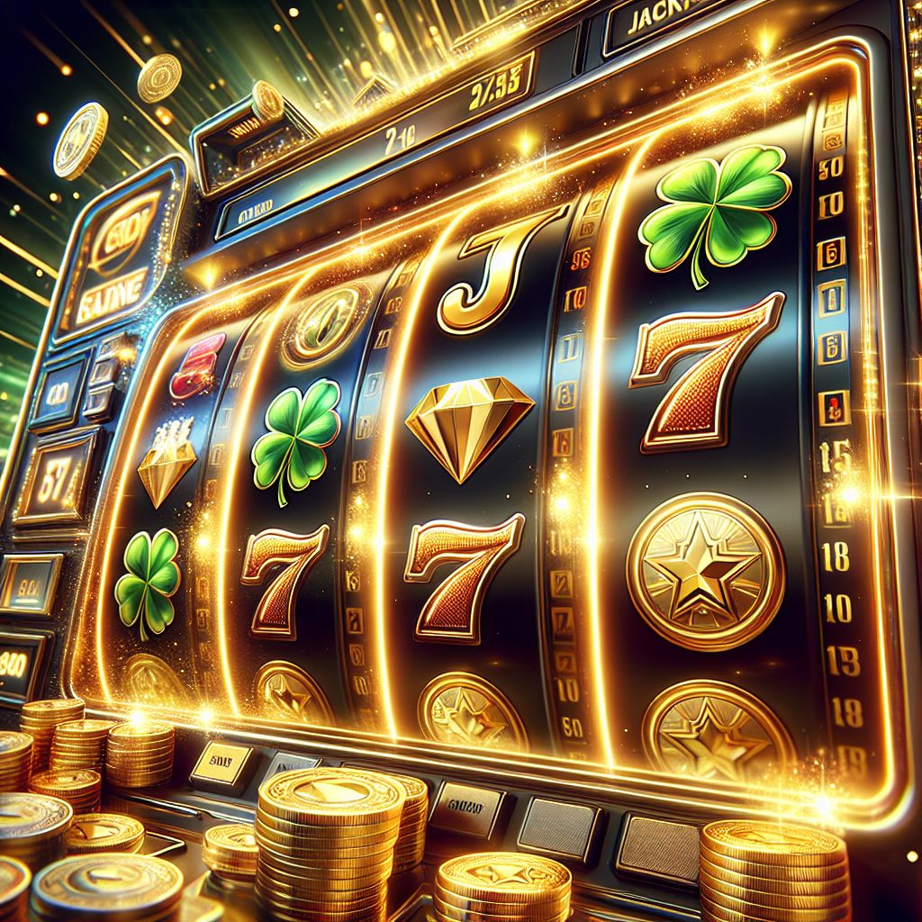 A close-up view of colourful digital pokies reels and jackpot symbols showcasing the exciting X2METH casino selection.